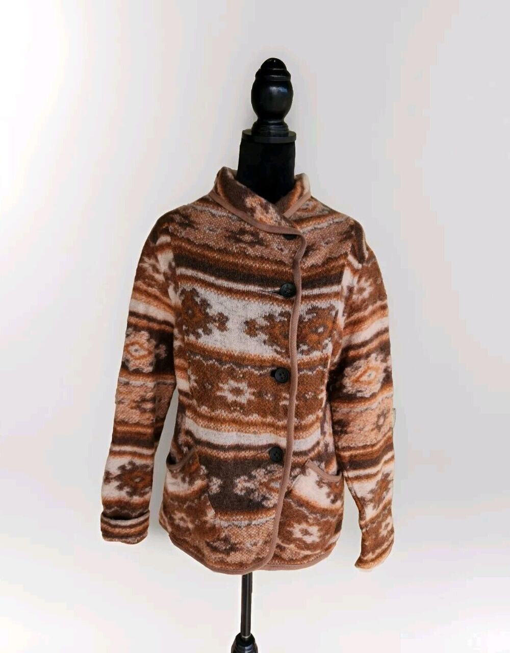 Royal Robbins Blanket Jacquart Southwestern Cardigan Women's Size Large